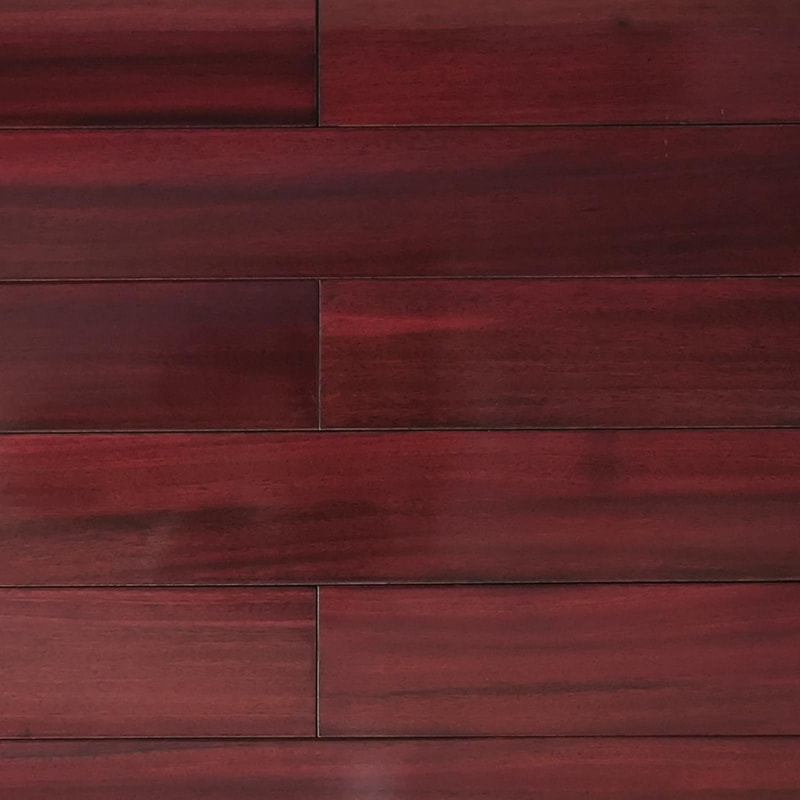 Padauk Deep Red Ruskea Matta Massiivipuulattia
